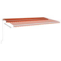 vidaXL Fristående automatisk markis 600x350 cm orange/brun - Bild 5