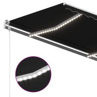 vidaXL Automatisk markis med vindsensor & LED 4x3,5 m antracit - Bild 6