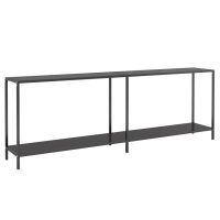 vidaXL Konsolbord svart 220x35x75,5 cm härdat glas - Bild 2