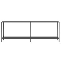 vidaXL Konsolbord svart 220x35x75,5 cm härdat glas - Bild 3