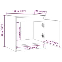 vidaXL Sängbord vit 40x30,5x40 cm massiv furu - Bild 11