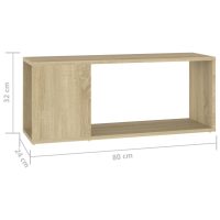 vidaXL Tv-bänk sonoma-ek 80x24x32 cm konstruerat trä - Bild 7