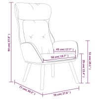 vidaXL Vilstol gräddvit tyg och PVC - Bild 9