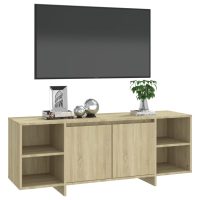 vidaXL Tv-bänk sonoma ek 130x35x50 cm konstruerat trä - Bild 4