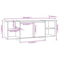 vidaXL Tv-bänk sonoma ek 130x35x50 cm konstruerat trä - Bild 8