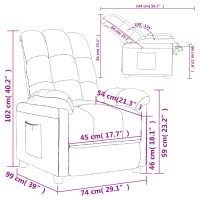 vidaXL Reclinerfåtölj mörkgrön tyg - Bild 9