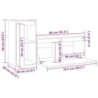 vidaXL Tv-bänk 2 st massiv furu - Bild 11