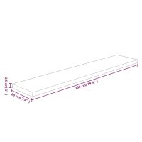 vidaXL Hyllplan 100x20x2,5 cm obehandlad massiv ek - Bild 4