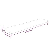 vidaXL Hyllplan 100x20x4 cm obehandlad massiv ek - Bild 4