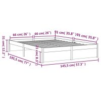 vidaXL Sängram massivt trä 140x190 cm - Bild 10