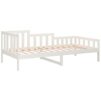 vidaXL Dagbädd utan madrass vit 90x190 cm massiv furu - Bild 7