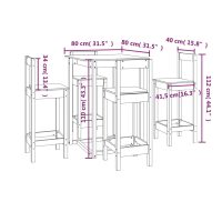 vidaXL Barmöbler 5 delar massiv furu - Bild 9