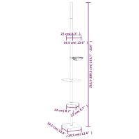 vidaXL Golv-till-tak klösträd mörkgrå 263,5-289,5 cm - Bild 8