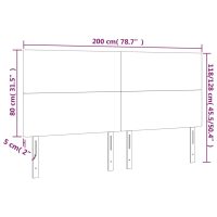 vidaXL Huvudgavlar 4 st cappuccino 100x5x78/88 cm konstläder - Bild 8