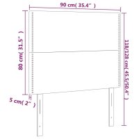 vidaXL Huvudgavlar 2 st mörkgrön 90x5x78/88 cm sammet - Bild 8