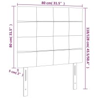 vidaXL Huvudgavlar 2 st mörkgrön 80x5x78/88 cm sammet - Bild 8