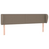 vidaXL Sänggavel med kanter taupe 183x23x78/88 cm tyg - Bild 2