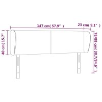 vidaXL Sänggavel med kanter cappuccino 147x23x78/88 cm konstläder - Bild 9