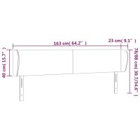 vidaXL Sänggavel med kanter cappuccino 163x23x78/88 cm konstläder - Bild 9