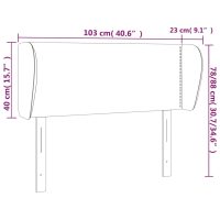 vidaXL Sänggavel med kanter cappuccino 103x23x78/88 cm konstläder - Bild 9