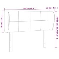 vidaXL Sänggavel med kanter blå 103x23x78/88 cm tyg - Bild 9