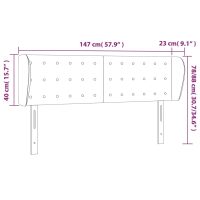 vidaXL Sänggavel med kanter grå 147x23x78/88 cm konstläder - Bild 9