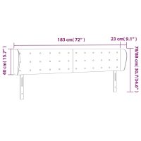 vidaXL Sänggavel med kanter cappuccino 183x23x78/88 cm konstläder - Bild 9