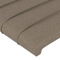 vidaXL Sänggavel med kanter taupe 103x23x78/88 cm tyg - Bild 5