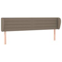 vidaXL Sänggavel med kanter taupe 183x23x78/88 cm tyg - Bild 2