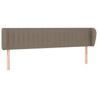 vidaXL Sänggavel med kanter taupe 183x23x78/88 cm tyg - Bild 2