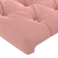 vidaXL Sänggavel med kanter rosa 83x23x78/88 cm sammet - Bild 5