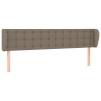 vidaXL Sänggavel med kanter taupe 183x23x78/88 cm tyg - Bild 2