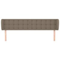 vidaXL Sänggavel med kanter taupe 183x23x78/88 cm tyg - Bild 3