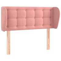 vidaXL Sänggavel med kanter rosa 83x23x78/88 cm sammet - Bild 2