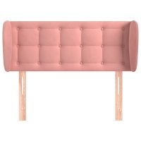 vidaXL Sänggavel med kanter rosa 83x23x78/88 cm sammet - Bild 3