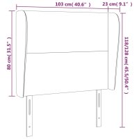 vidaXL Sänggavel med kanter cappuccino 103x23x118/128 cm konstläder - Bild 9