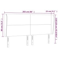 vidaXL Sänggavel med kanter cappuccino 203x23x118/128 cm konstläder - Bild 9