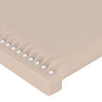 vidaXL Sänggavel med kanter cappuccino 93x23x118/128 cm konstläder - Bild 5