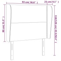 vidaXL Sänggavel med kanter cappuccino 93x23x118/128 cm konstläder - Bild 9