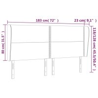 vidaXL Sänggavel med kanter cappuccino 183x23x118/128 cm konstläder - Bild 9