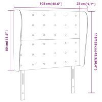 vidaXL Sänggavel med kanter cappuccino 103x23x118/128 cm konstläder - Bild 9