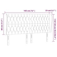 vidaXL Sänggavel med kanter mörkgrön 183x23x118/128 cm sammet - Bild 9