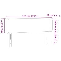 vidaXL Sänggavel med kanter cappuccino 147x16x78/88 cm konstläder - Bild 9