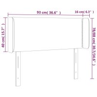 vidaXL Sänggavel med kanter cappuccino 93x16x78/88 cm konstläder - Bild 9