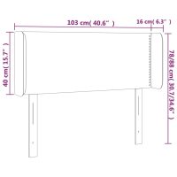 vidaXL Sänggavel med kanter cappuccino 103x16x78/88 cm konstläder - Bild 9