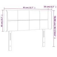 vidaXL Sänggavel med kanter blå 83x16x78/88 cm tyg - Bild 9