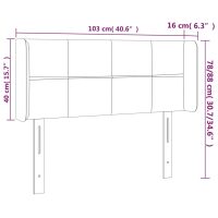 vidaXL Sänggavel med kanter blå 103x16x78/88 cm tyg - Bild 9