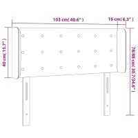 vidaXL Sänggavel med kanter cappuccino 103x16x78/88 cm konstläder - Bild 9