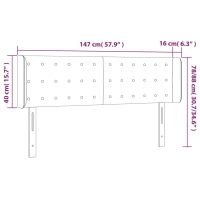 vidaXL Sänggavel med kanter blå 147x16x78/88 cm tyg - Bild 9