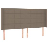 vidaXL Sänggavel med kanter taupe 203x16x118/128 cm tyg - Bild 2